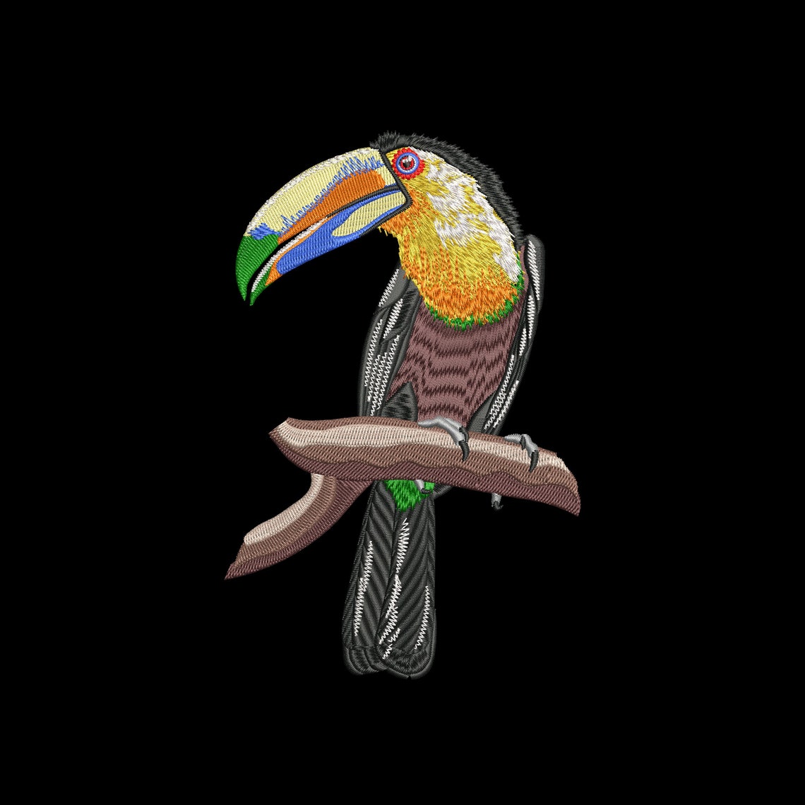 Toucan bird machine embroidery designs birds embroidery  etsy