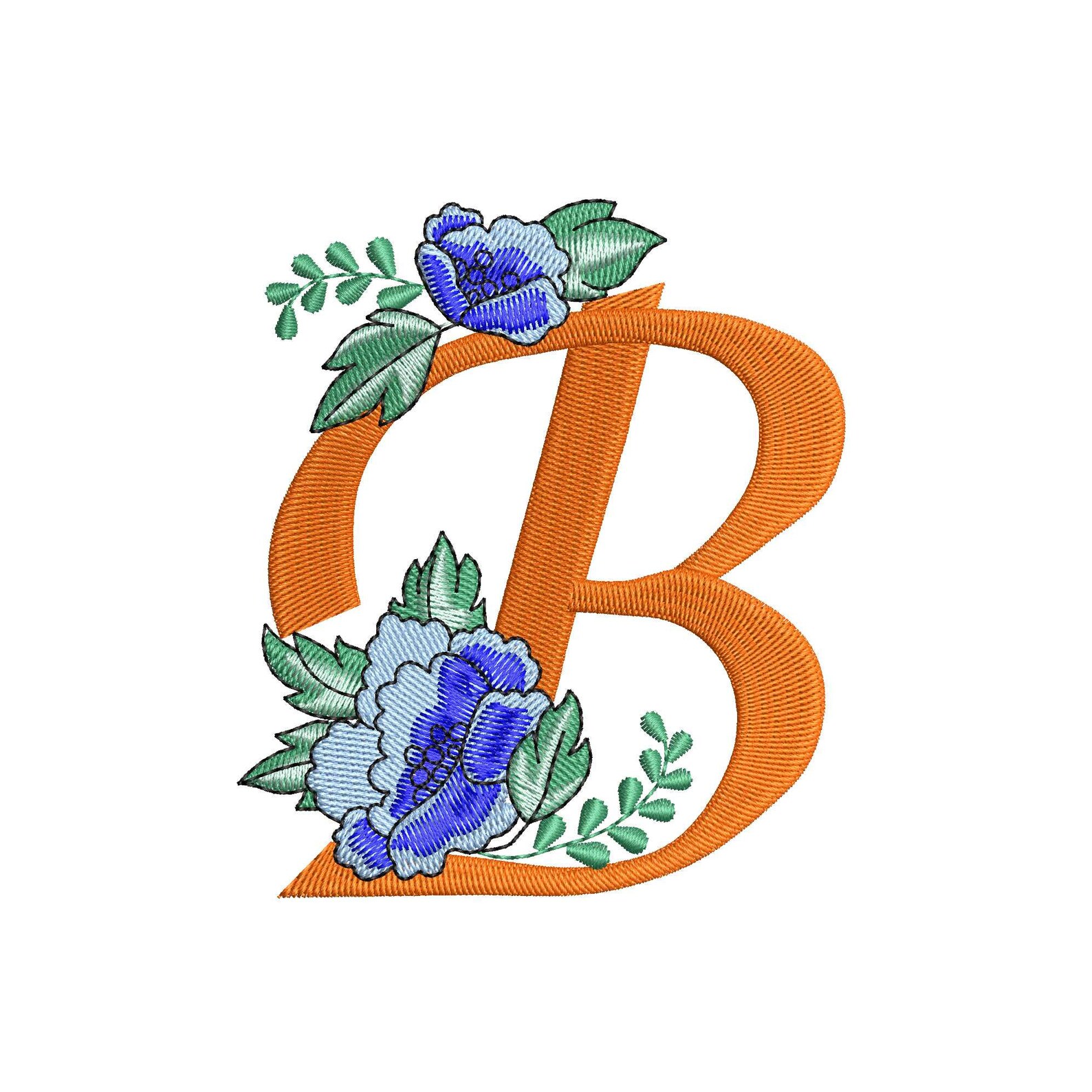 Monogram letter b machine embroidery designs embroidery font  etsy