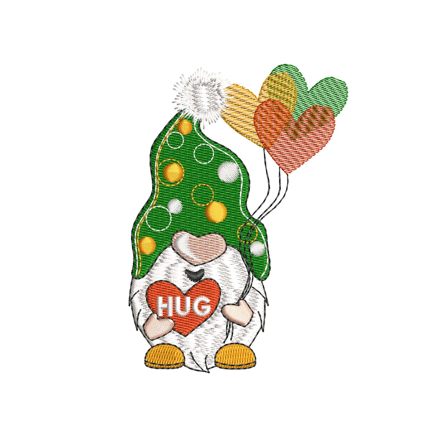 Valentine gnome machine embroidery designs valentines day  etsy