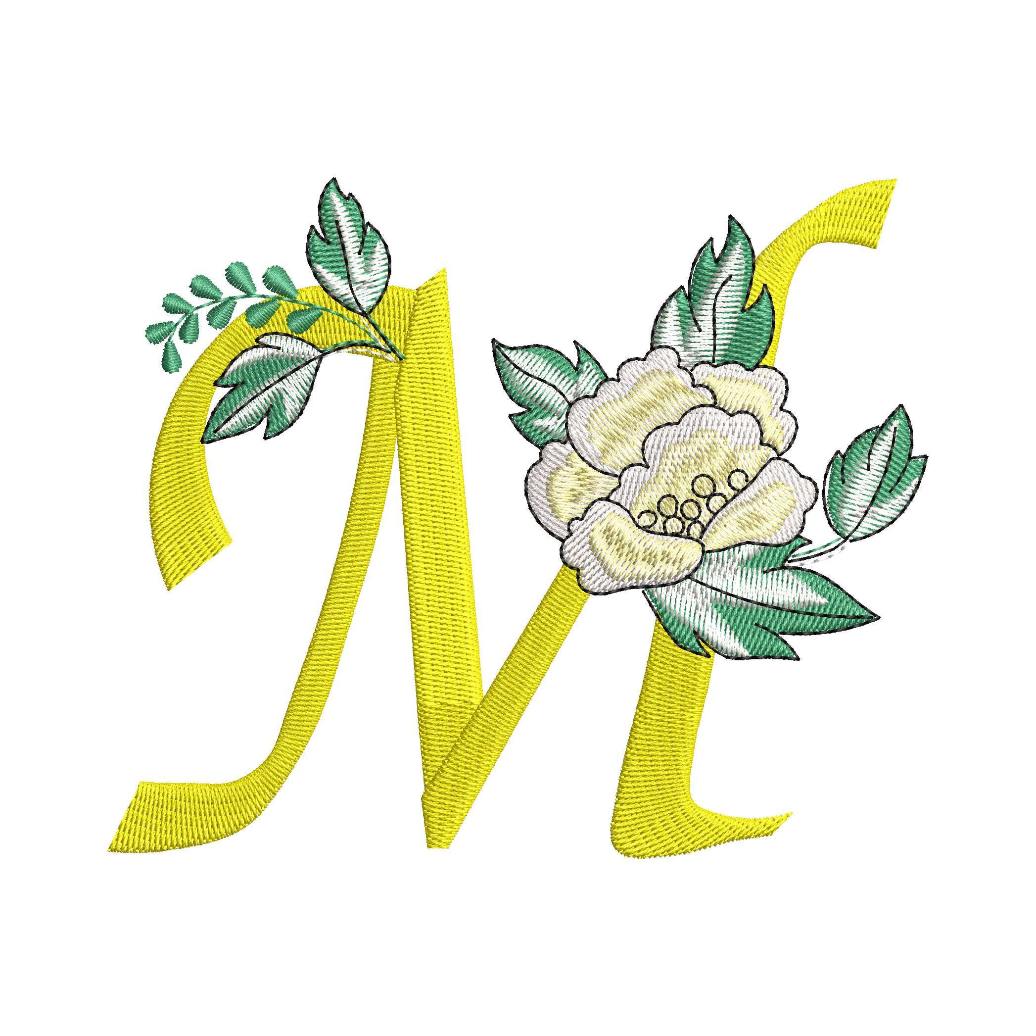 Monogram letter m machine embroidery designs embroidery font  etsy Monogram letter m machine embroidery designs embroidery font  etsy