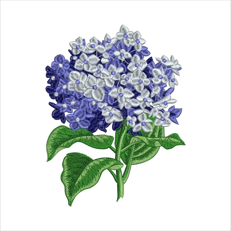Hydrangea machine embroidery designs embroidery design for  etsy