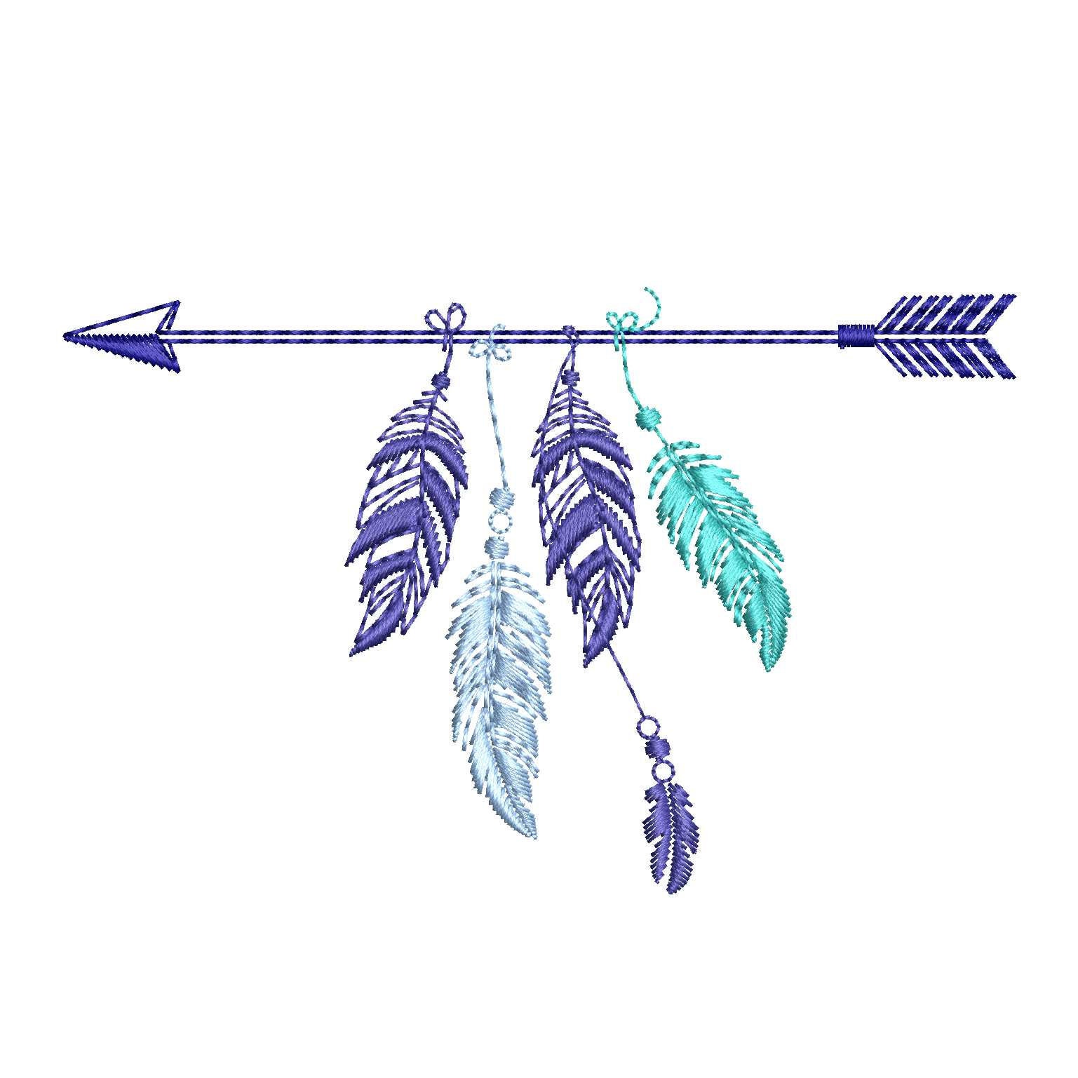 Arrow machine embroidery design for hoop 4x4 Embroidery Files Instant Download