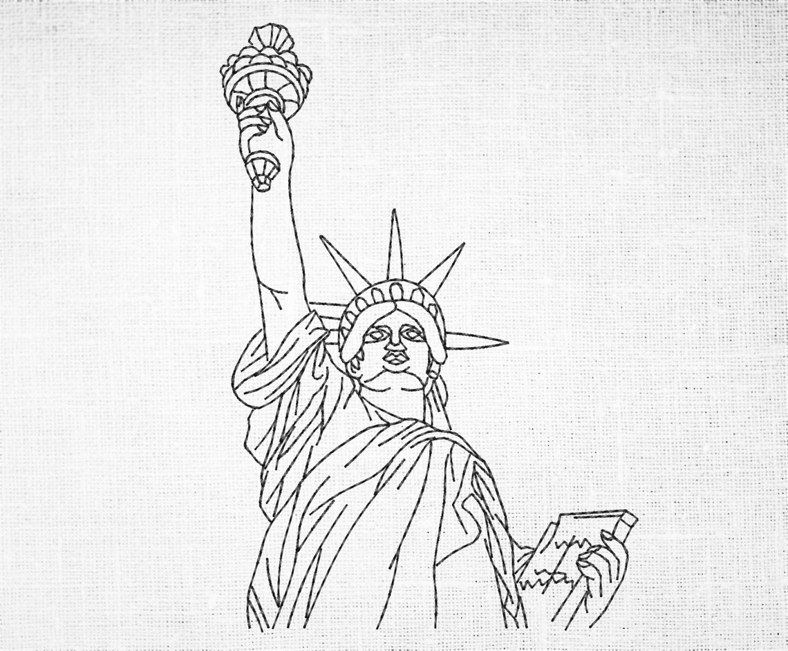 Statue of liberty machine embroidery designs usa embroidery  etsy Statue of liberty machine embroidery designs usa embroidery  etsy