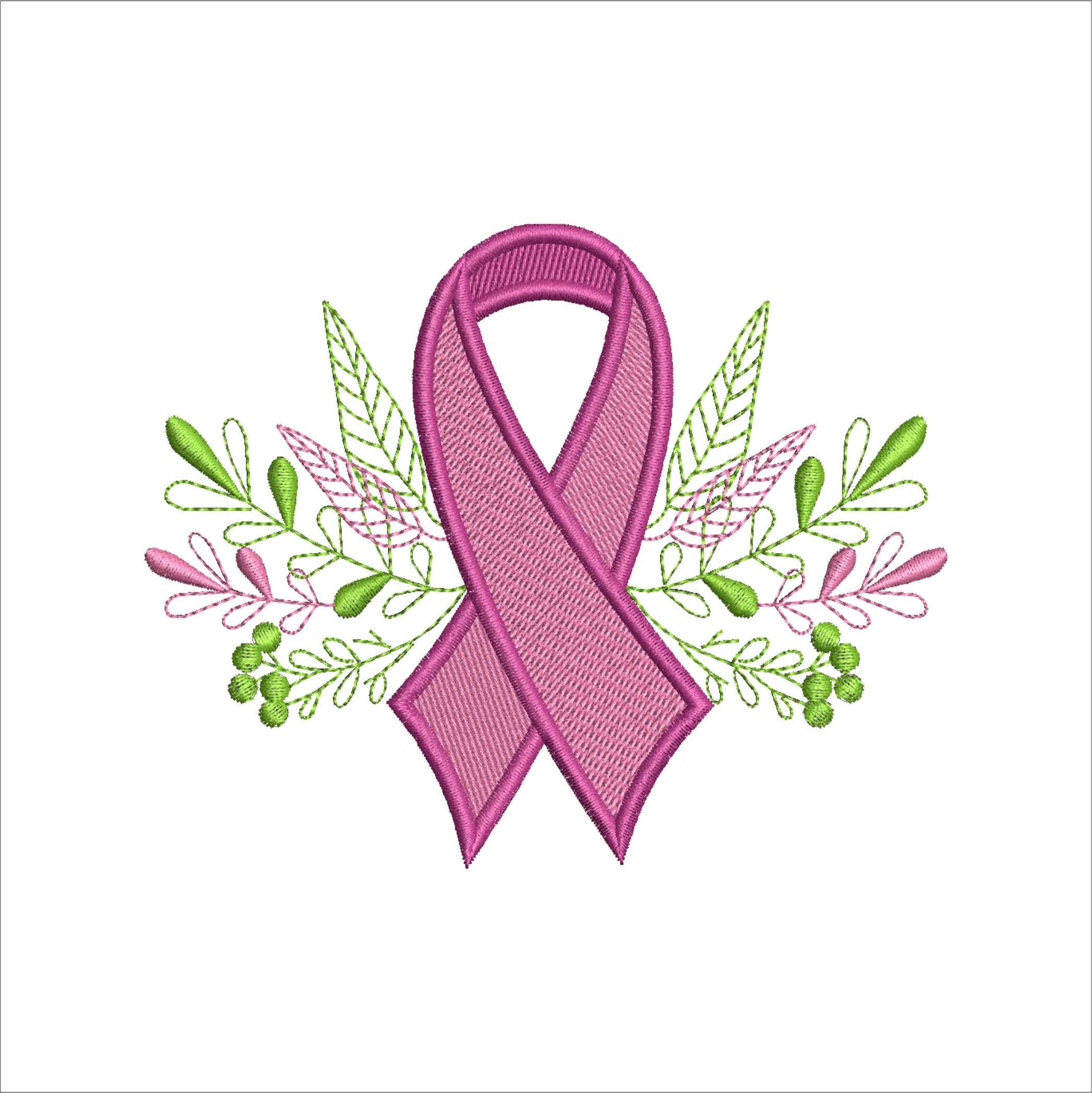Awareness ribbon embroidery design files digital file  etsy