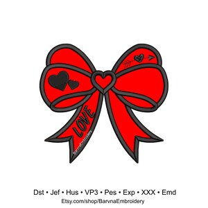 Bow Applique Machine embroidery designs, Bow embroidery files, Instant download