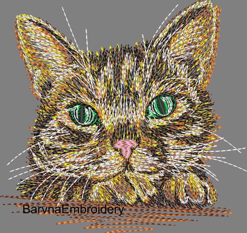 Cute Cat Machine Embroidery Designs Animals Embroidery Home - Etsy