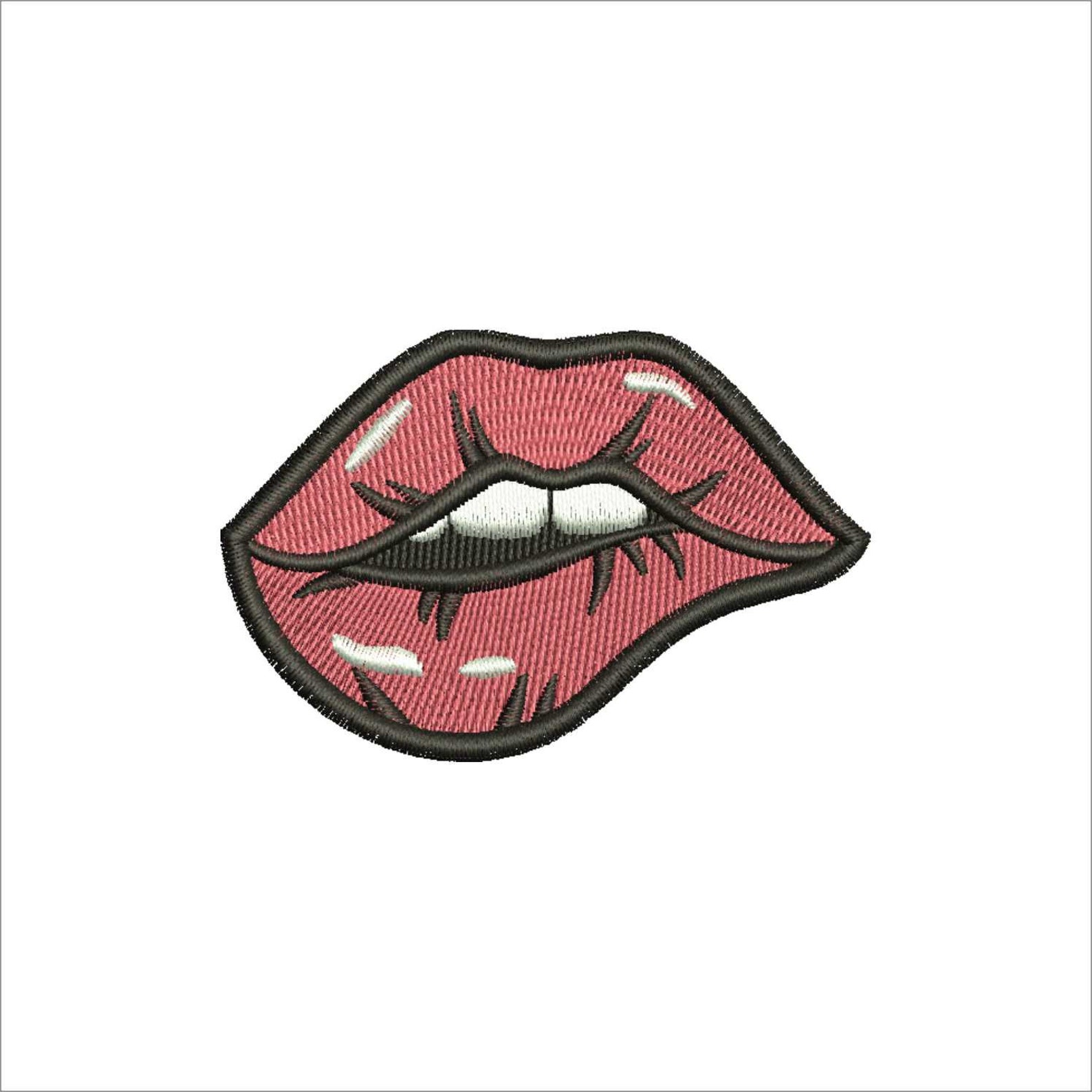 Embroidery design files. Female lips Machine embroidery Etsy