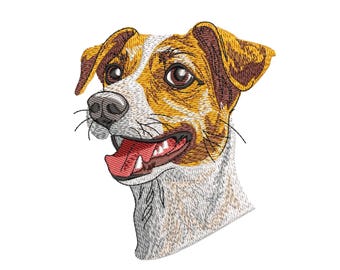 Jack Russel Terrier Stickdatei, Maschinenstickerei, Patch Hund Stickdatei, sofortiger Download