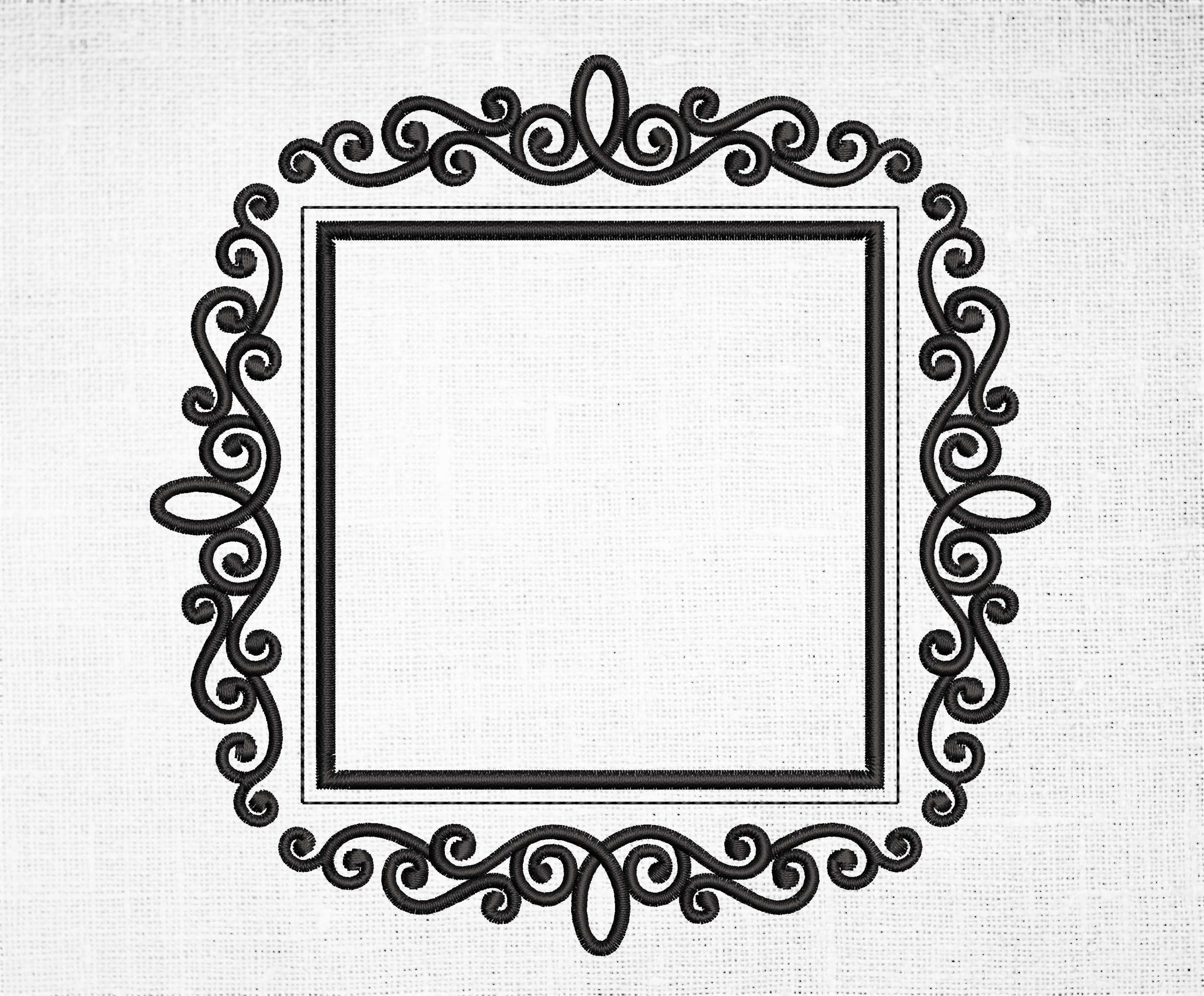 Square frame machine embroidery designs border designs  etsy Square frame machine embroidery designs border designs  etsy