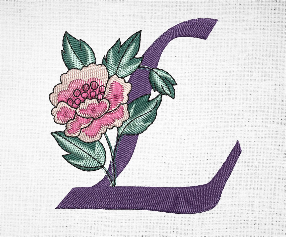 Monogram letter l machine embroidery designs embroidery font  etsy Monogram letter l machine embroidery designs embroidery font  etsy