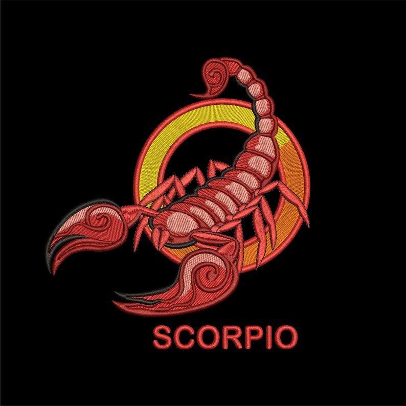 Scorpio machine embroidery designs zodiac sign embroidery  etsy Scorpio machine embroidery designs zodiac sign embroidery  etsy