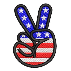 USA Stickdatei, Stickmuster mit der amerikanischen Flagge, Sofortdownload