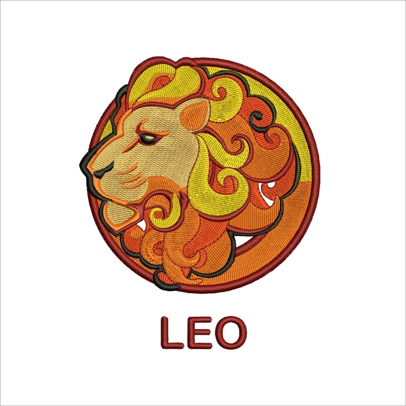 Leo machine embroidery designs zodiac sign embroidery  etsy