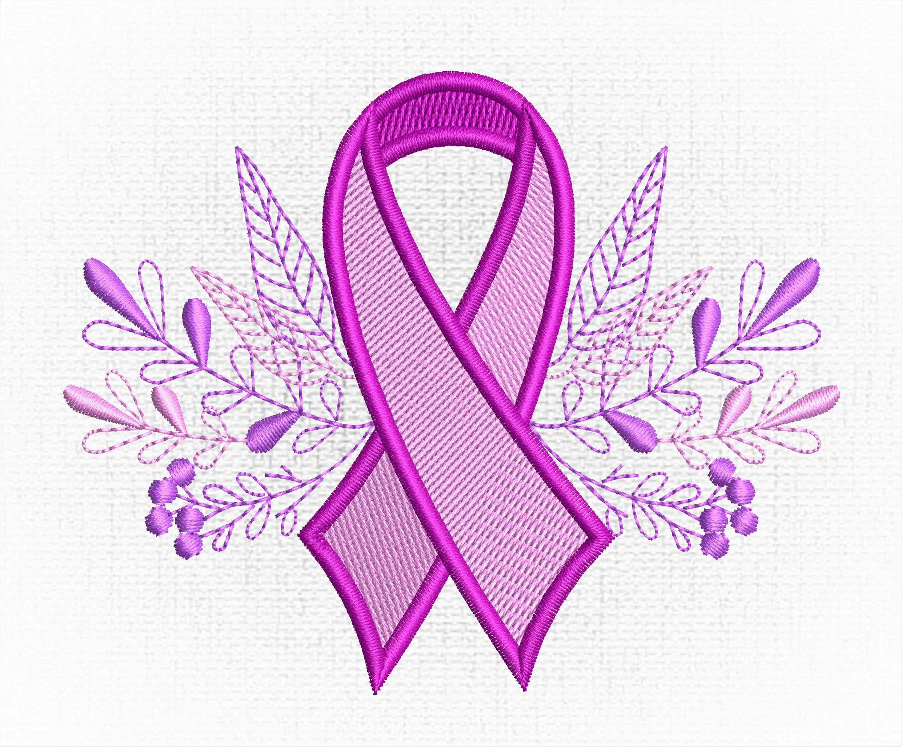 Awareness Ribbon Pink Ribbon Machine Embroidery Design – Blasto Stitch