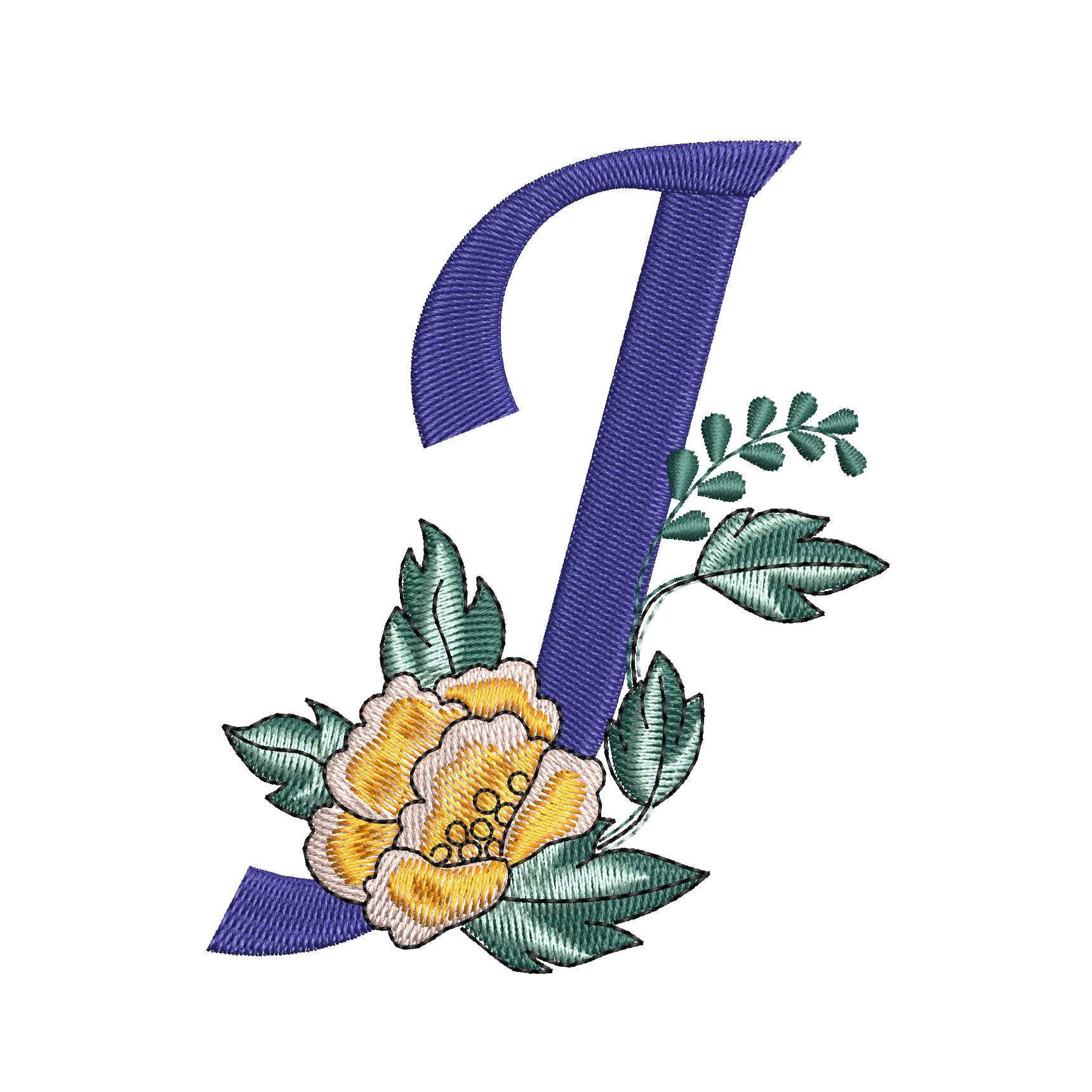 Monogram letter j machine embroidery designs embroidery font  etsy Monogram letter j machine embroidery designs embroidery font  etsy