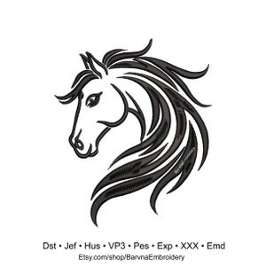 Horse Machine embroidery designs, Animals embroidery files, Digital download