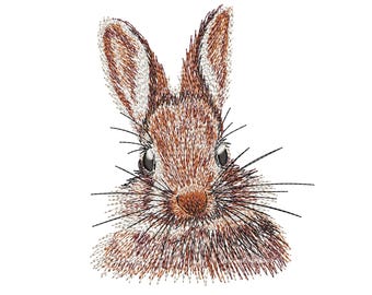 Disegno da ricamo coniglietto: ricamo a macchina con animali (download immediato)