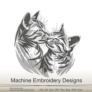 Cats Machine embroidery designs, Animals embroidery designs, Instant download