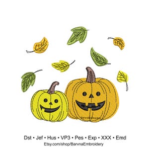 Pumpkin Machine Embroidery designs, Fall embroidery files, Digital download
