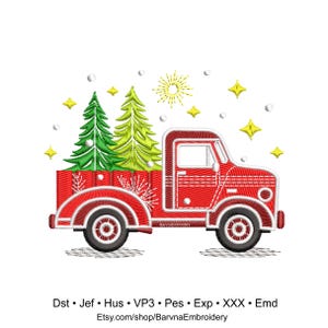 Christmas Truck Machine embroidery designs, Christmas embroidery design, Instant download