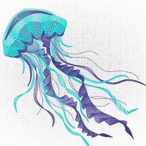 Jellyfish Machine Embroidery Design: Undersea World (Instant Download)