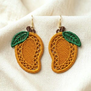 Mango FSL Embroidery Design, Free Standing Lace Machine Embroidery File, Summer Charms (Instant Download)