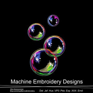 Soap Bubbles Machine embroidery designs, Bubbles embroidery files, Digital download