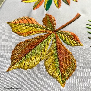 Fall Embroidery Designs, Autumn Leaves Machine Embroidery Designs, 12 ...