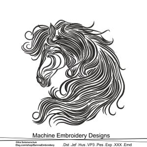 Horse Machine embroidery designs, Animals embroidery files, Instant download
