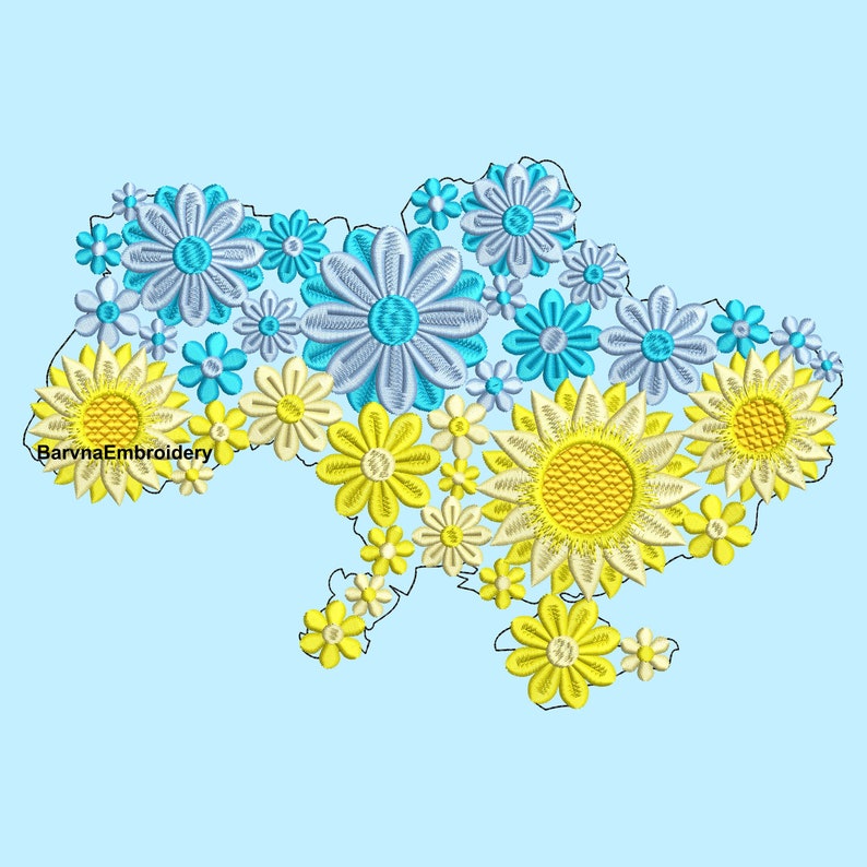 Ukraine Machine Embroidery Designs Ukrainian Flag Embroidery Etsy