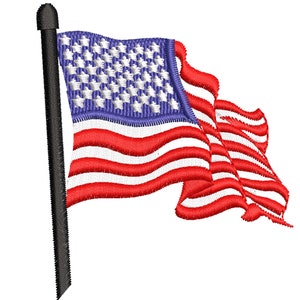 USA Stickdatei, Stickmuster mit der amerikanischen Flagge, Sofortdownload