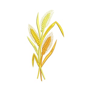Wheat spikelets machine embroidery designs, Instant download