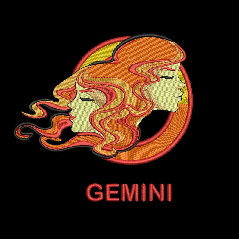 Gemini Embroidery Applique