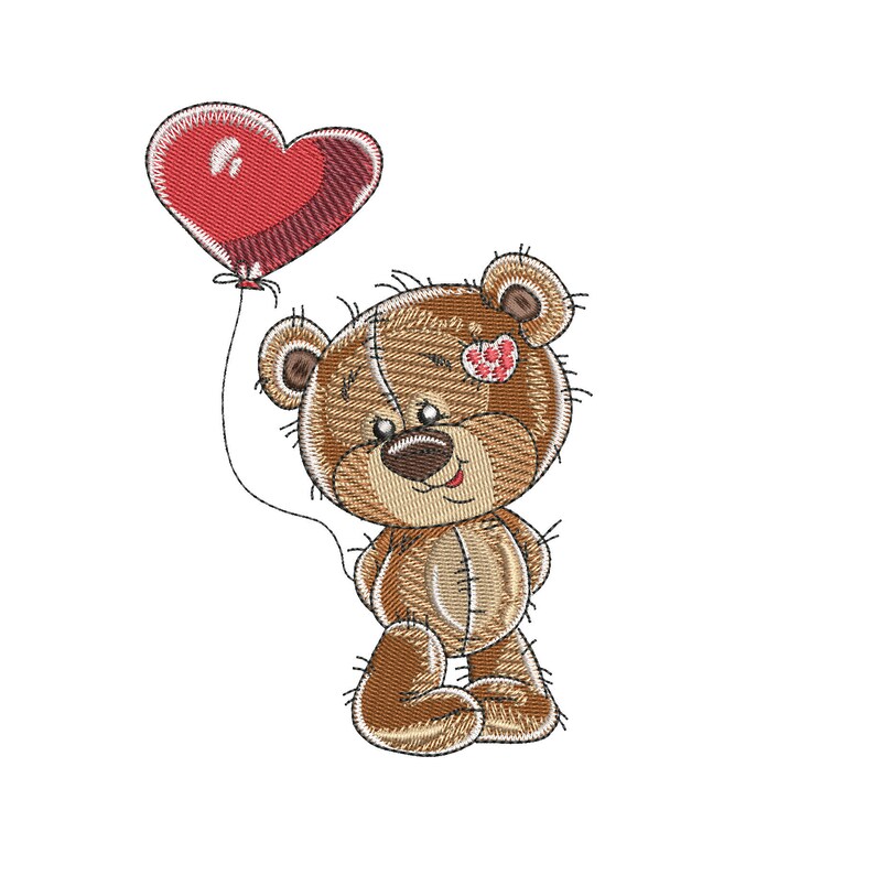 Bear with heart machine embroidery designs valentines day  etsy Bear with heart machine embroidery designs valentines day  etsy
