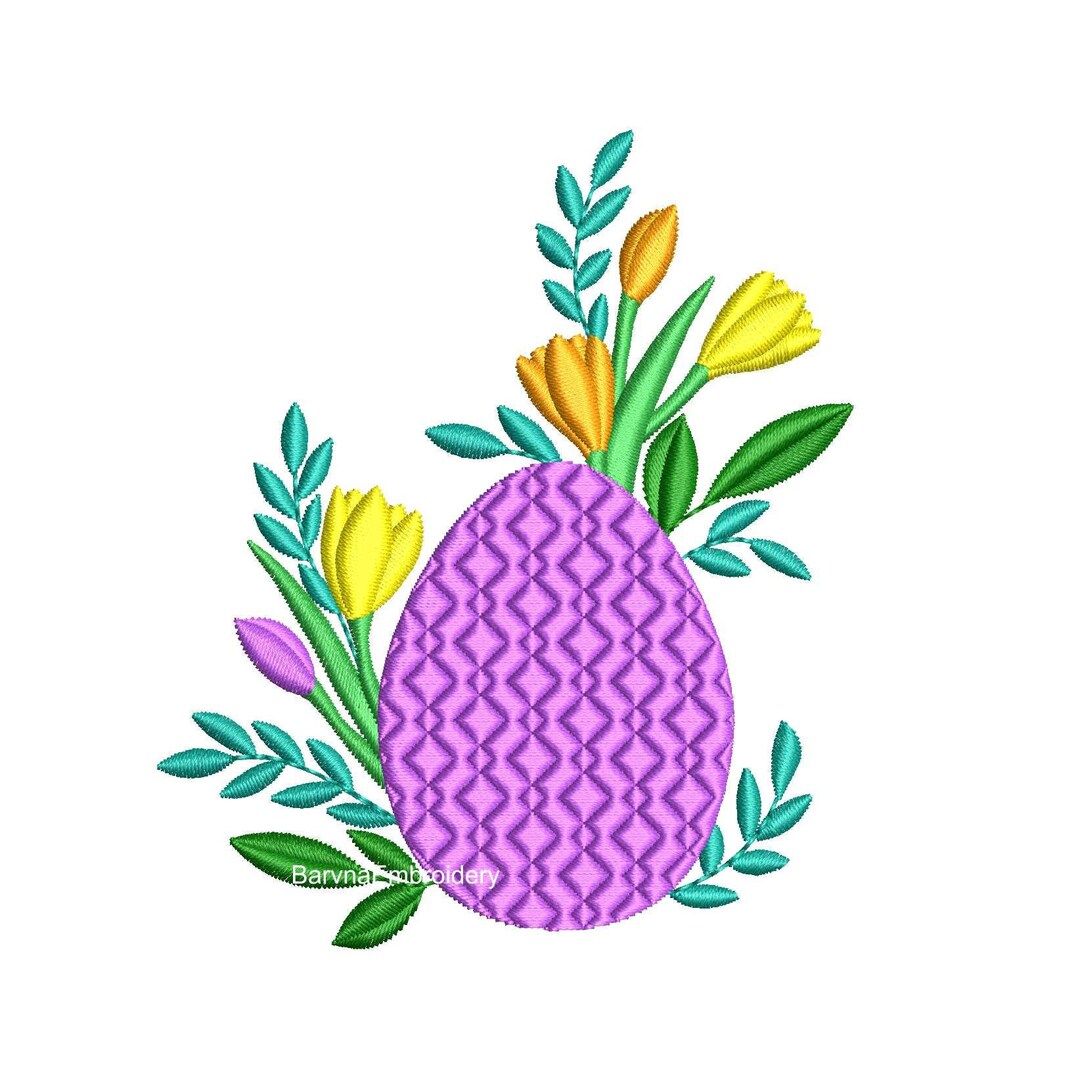 Easter Egg Machine Embroidery Designs Easter Embroidery Etsy