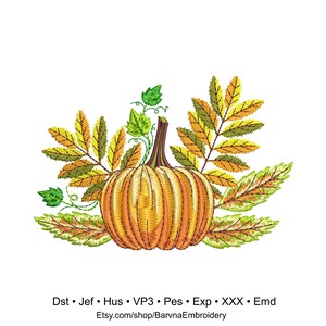 Pumpkin Machine embroidery designs, Fall embroidery designs, Instant download