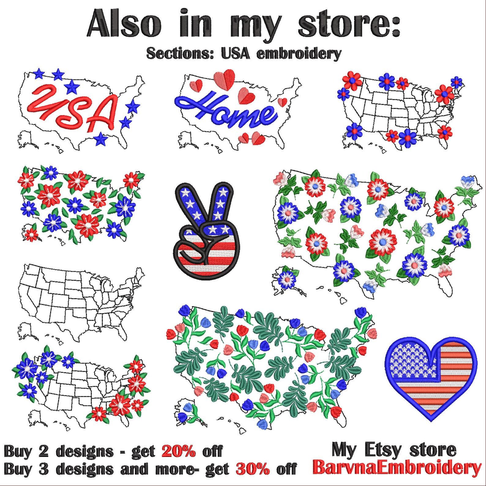 Machine Embroidery Designs. USA American Embroidery Design. Etsy
