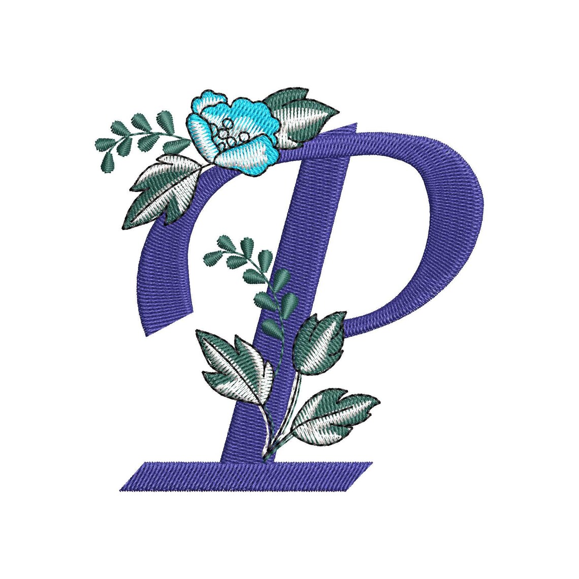 Monogram Letter P Machine embroidery designs Embroidery font Etsy