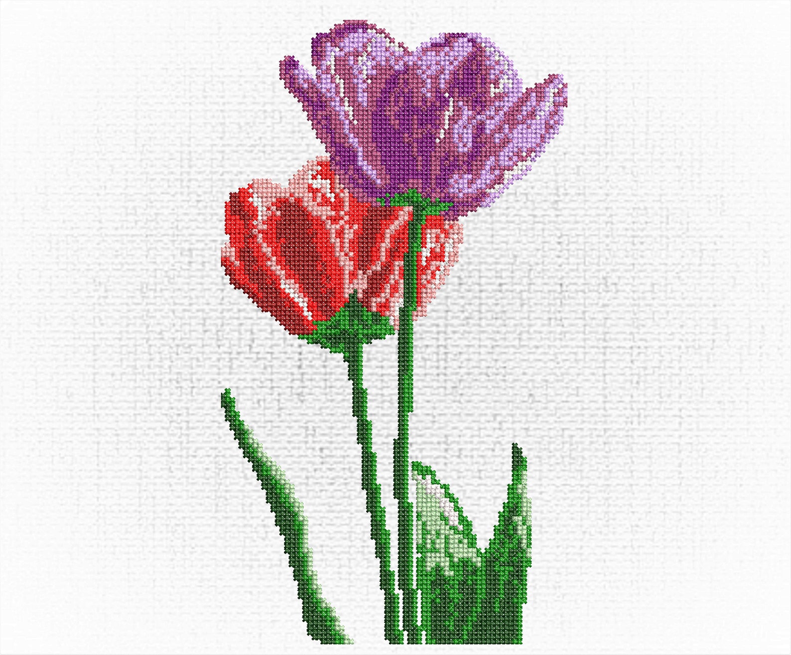 Machine embroidery designs Tulips flowers Tulip embroidery Etsy
