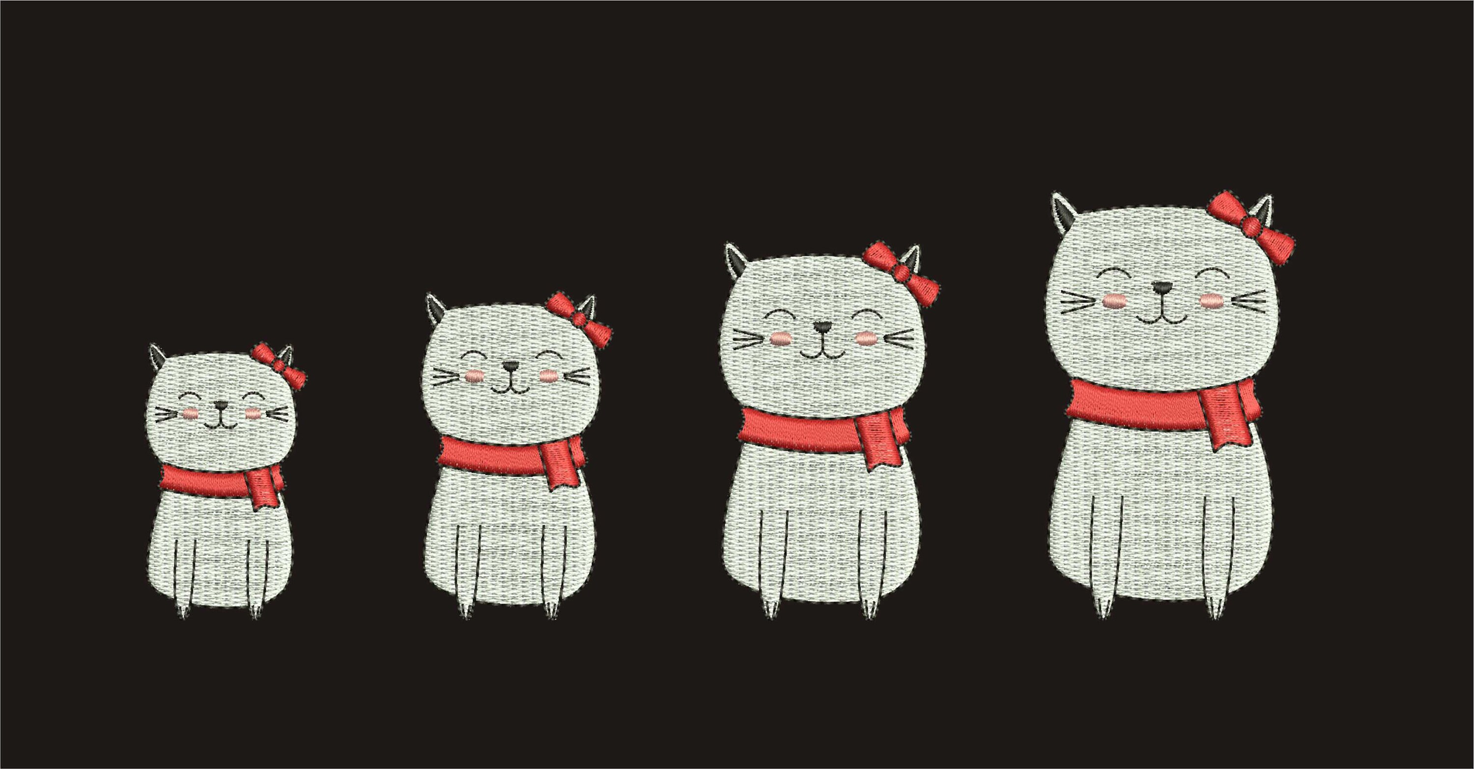 Cat Machine embroidery designs Christmas designs Etsy