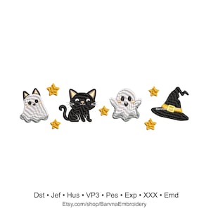 Halloween Machine Embroidery Design – Spooky Cute Embroidery File – Instant download