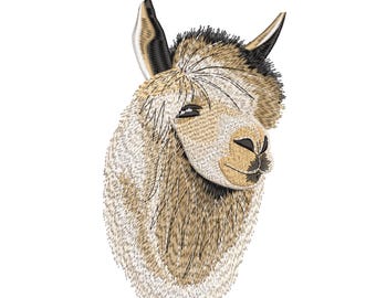 Lama Machine Embroidery Design, Animals Embroidery Files (Instant Download)