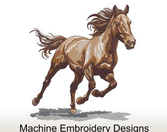 A running horse Machine embroidery designs, Horse embroidery files, Instant download