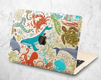 Whales Macbook Pro 15 2019 Case Macbook Pro Retina 13 Case Art Macbook Air 11 Case Animals Macbook Air 13 2018 Case Macbook 12 Case LAS0036
