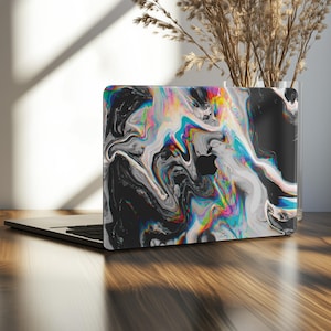 Estuche con diseño abstracto de manchas de falla para MacBook Air de 13,6 pulgadas, M3, M4, 15, 13 y 2024, carcasa rígida para MacBook Pro 2021, M1, 16, 14 y M2 Max, diseño ciberpunk