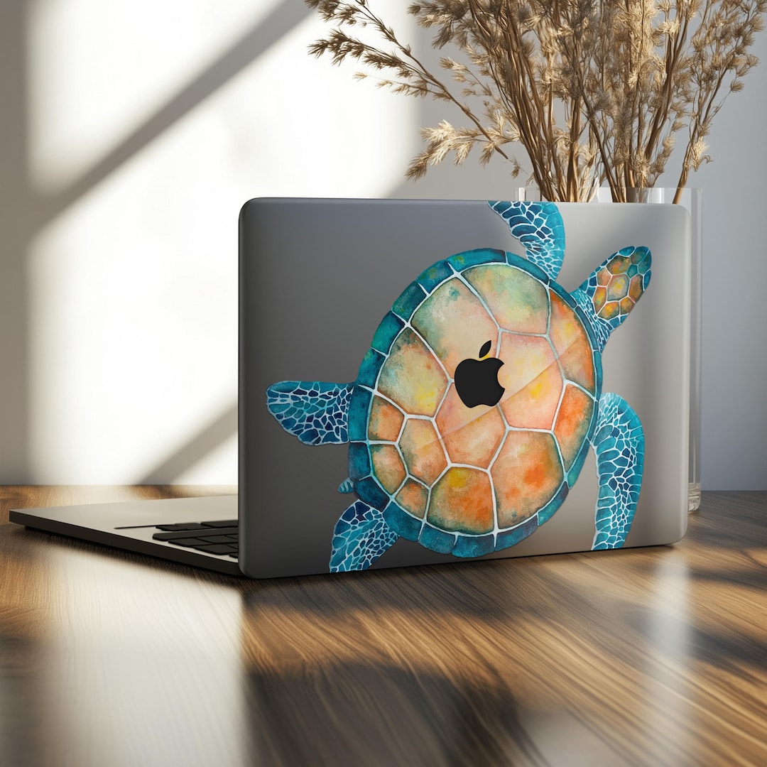 Turtle Computer Dust Cover Watercolor Sea Turtle MacBook Case Air 13.6