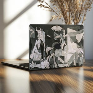 Picasso Guernica Mac Book Air 13.6 M3 Kubismus Schwarz MacBook 16 M1 Pro Max 14 Hard Case Artistic 2025 13 M4 A3186 15 in Apple Case Modernes Geschenk