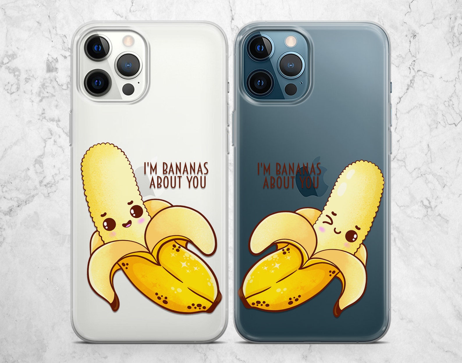 Im bananas iPhone case 12 mini clear 11 pro max silicone se Etsy