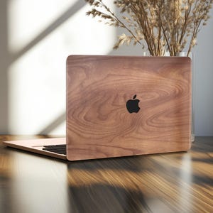 Funda con veta de madera para MacBook Air de 15 pulgadas M4 2025, portátil Apple de 13 pulgadas, estampado rústico liso A2442, Pro de 14 pulgadas, 16 pulgadas M3 A2681 2023, cubierta protectora de plástico duro