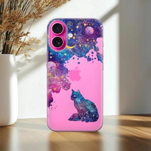 Galactic Cat TPU iPhone 11 Pro Max Space Blot iPhones Xs Case Phone 7 Plus Xr Silicone 8 X Clear 6s 5 12 mini 14 15 13 SE universe art stars
